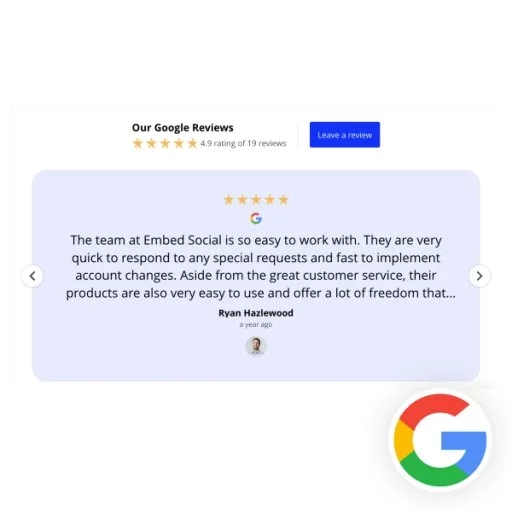 Google Reviews Single Slide Carousel